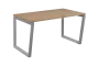 SEK-V - 14 stůl kancelářský, kovová podnož stříbrná, deska 25 mm, široký 1400 mm, dub bardolino